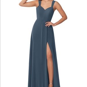 Azazie Bridesmaid Dress in color Neptune. BNWT.